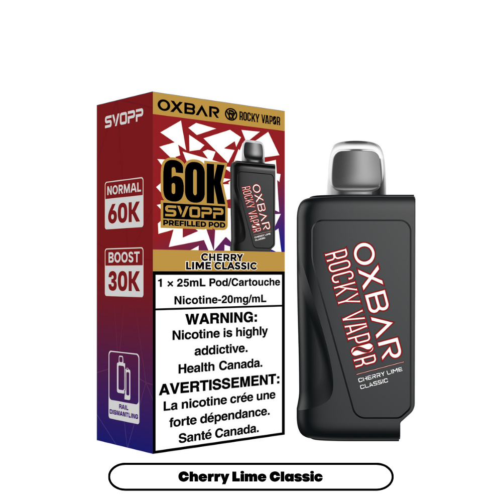 Cherry Lime Classic - SVOPP Rocky Vapor Oxbar 60K - 4/pk [ON]