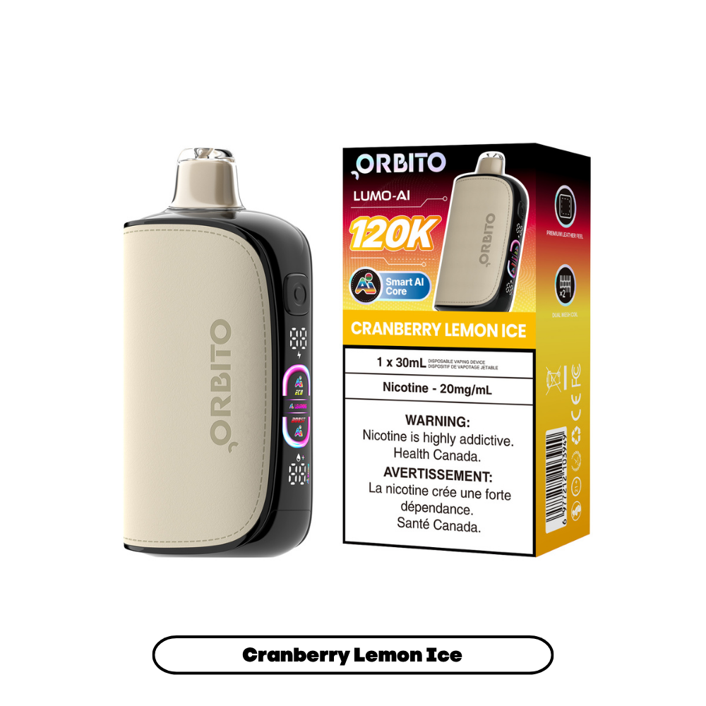 CRANBERRY LEMON ICE - Orbito Lumo AI 120K - 20mg - 4pc/box - [ON]