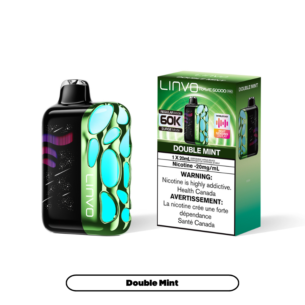 DOUBLE MINT - Linvo Rave 60000 Pro - 20mg - 4pc/box - [ON]
