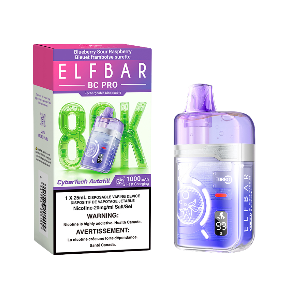 BLUEBERRY SOUR RASPBERRY - Elf Bar BC Pro 80K Disposable Vape - 5ct - [ON]