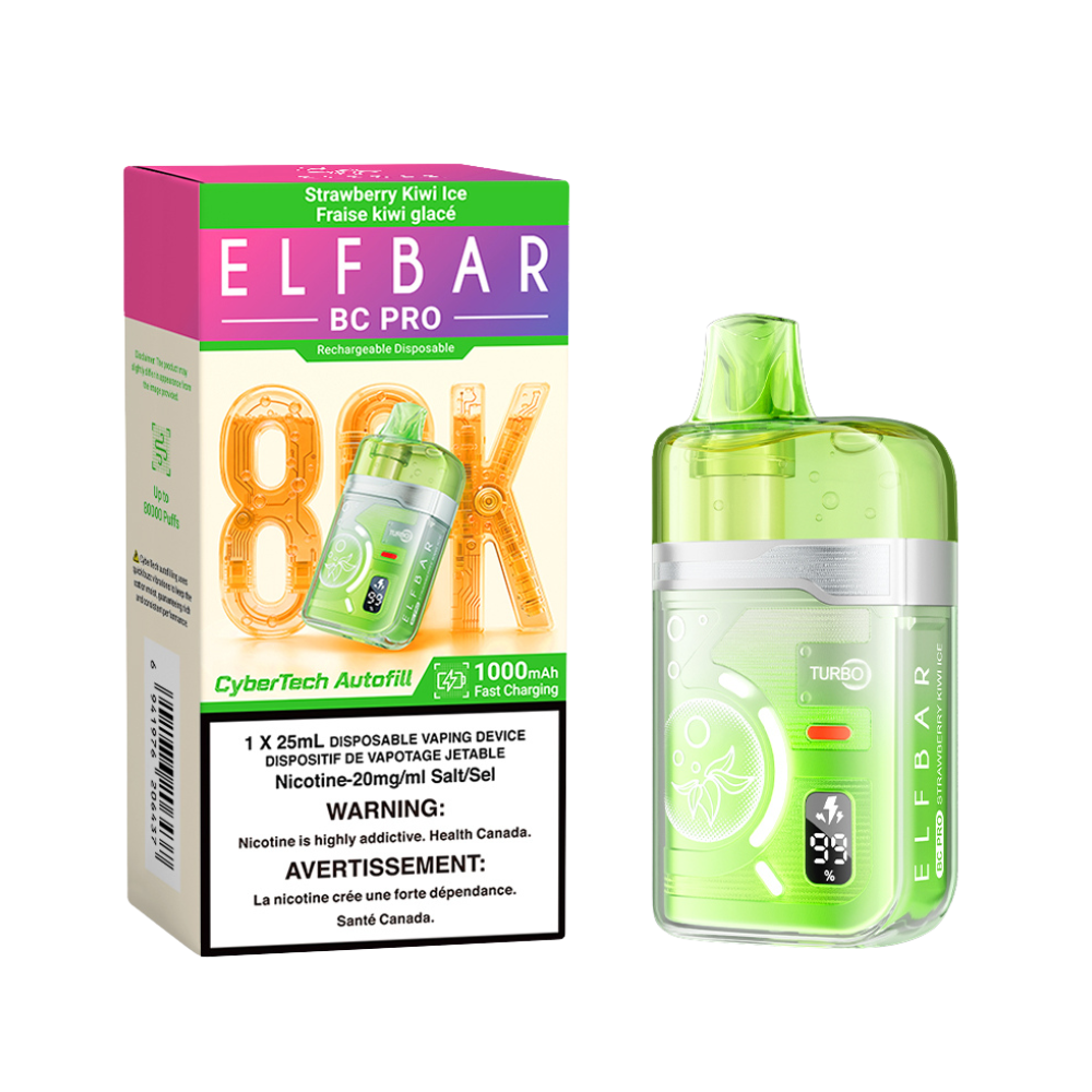 STRAWBERRY KIWI ICE - Elf Bar BC Pro 80K Disposable Vape - 5ct - [ON]