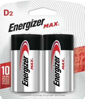 Energizer Max Alkaline Batteries - D 2ct