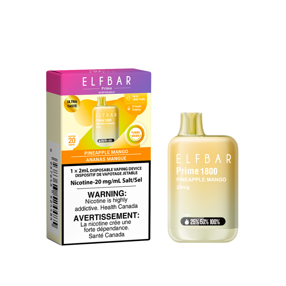PINEAPPLE MANGO - ELF Bar Prime 1800 Disposable Vape - 5ct [ON]