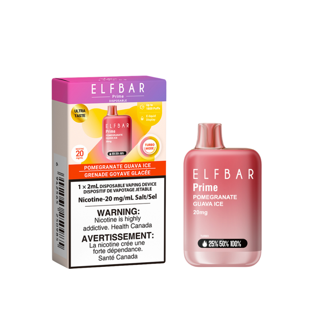 POMEGRANATE GUAVA ICE - ELF Bar Prime 1800 Disposable Vape - 5ct [ON] (Copy)
