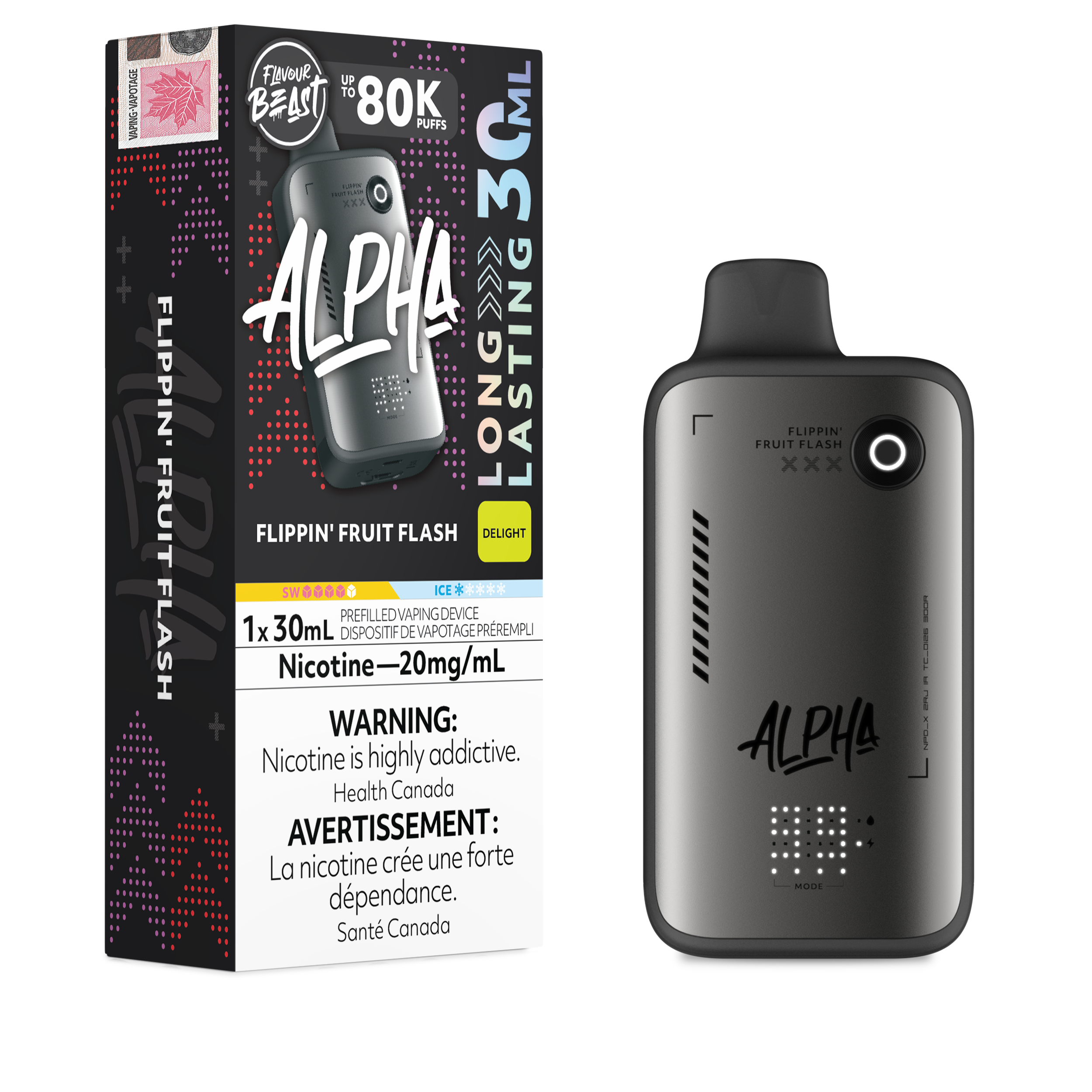 FLIPPIN FRUIT FLASH - Flavour Beast Alpha 80K - 20MG - 4pc/Carton [ON]