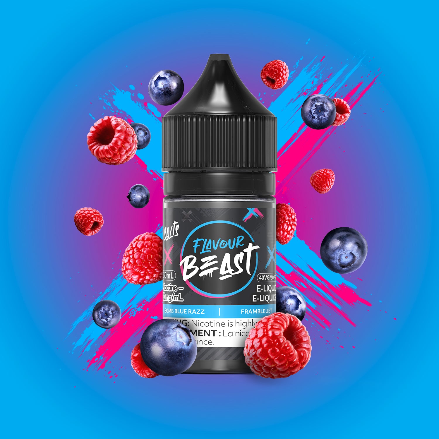 Bomb Blue Razz - Flavour Beast E-Liquid - 30ml