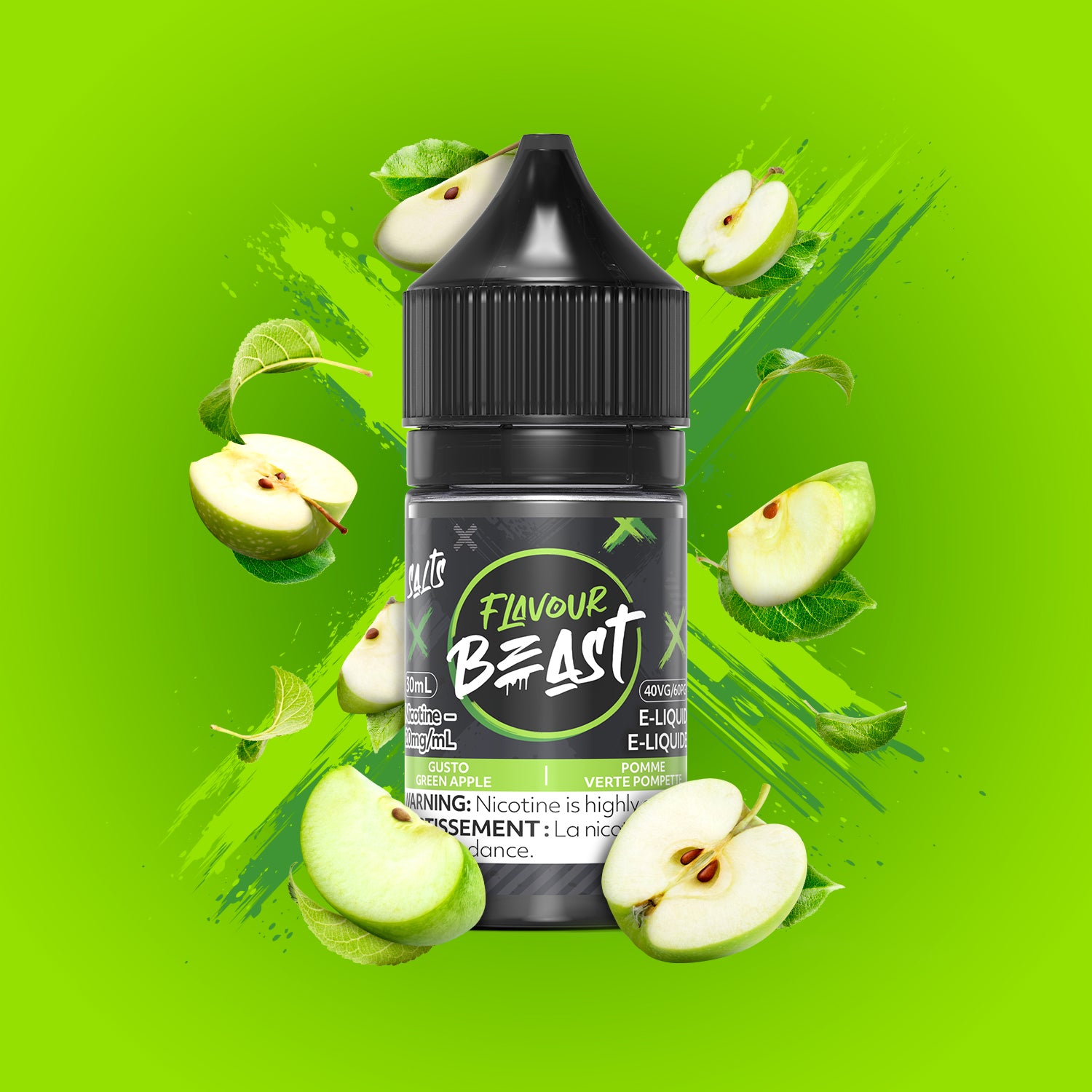 GUSTO GREEN APPLE - Flavour Beast E-Liquid - 30ml - EXCISED