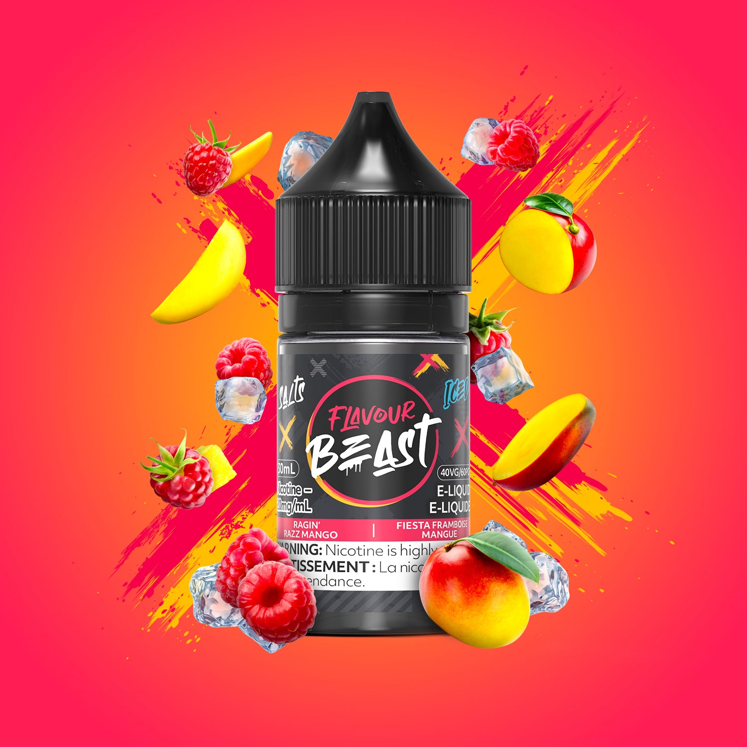 RAGIN' RAZZ MANGO - Flavour Beast E-Liquid - 30ml - EXCISED