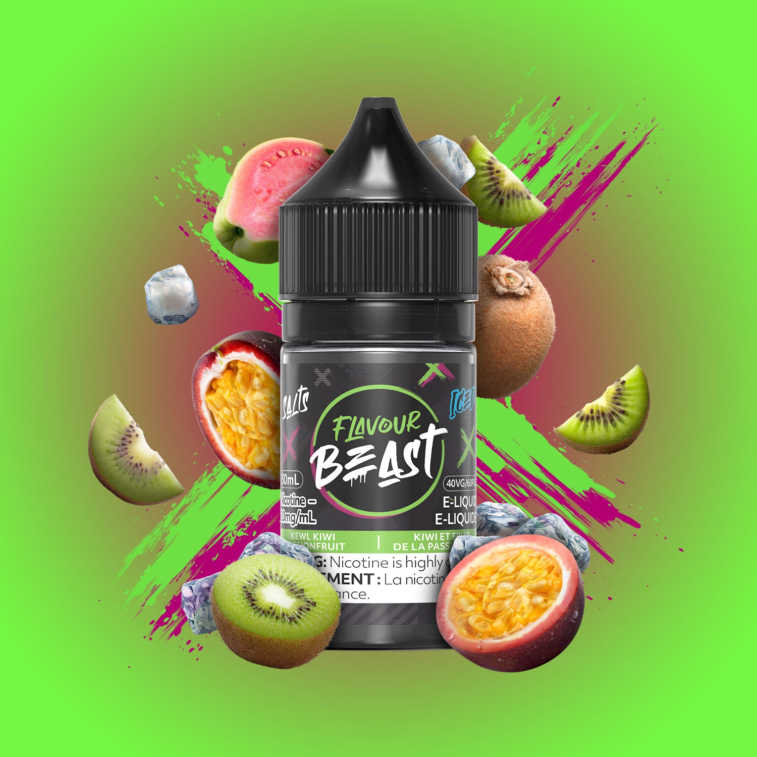 KEWL Kiwi Passionfruit - Flavour Beast E-Liquid - 30ml
