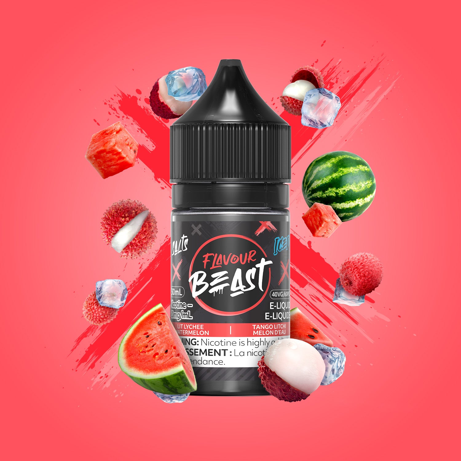 LIT Lychee Watermelon - Flavour Beast E-Liquid - 30ml