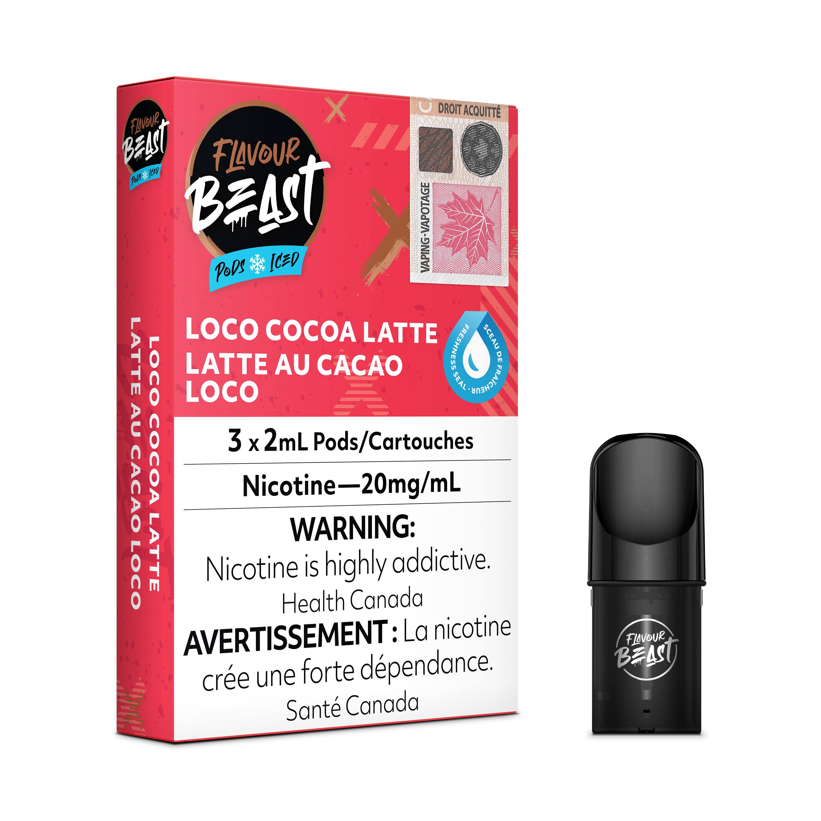 Loco Cocoa Latte - Flavour Beast Pod Pack - 20mg - EXCISED