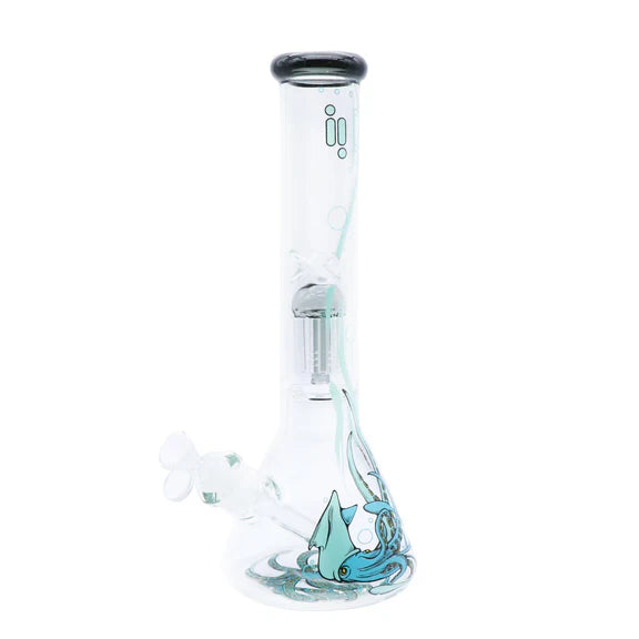 14" Untamed Collection, Blue Squid 12 Arm Perk, Ice Catcher Waterpipe