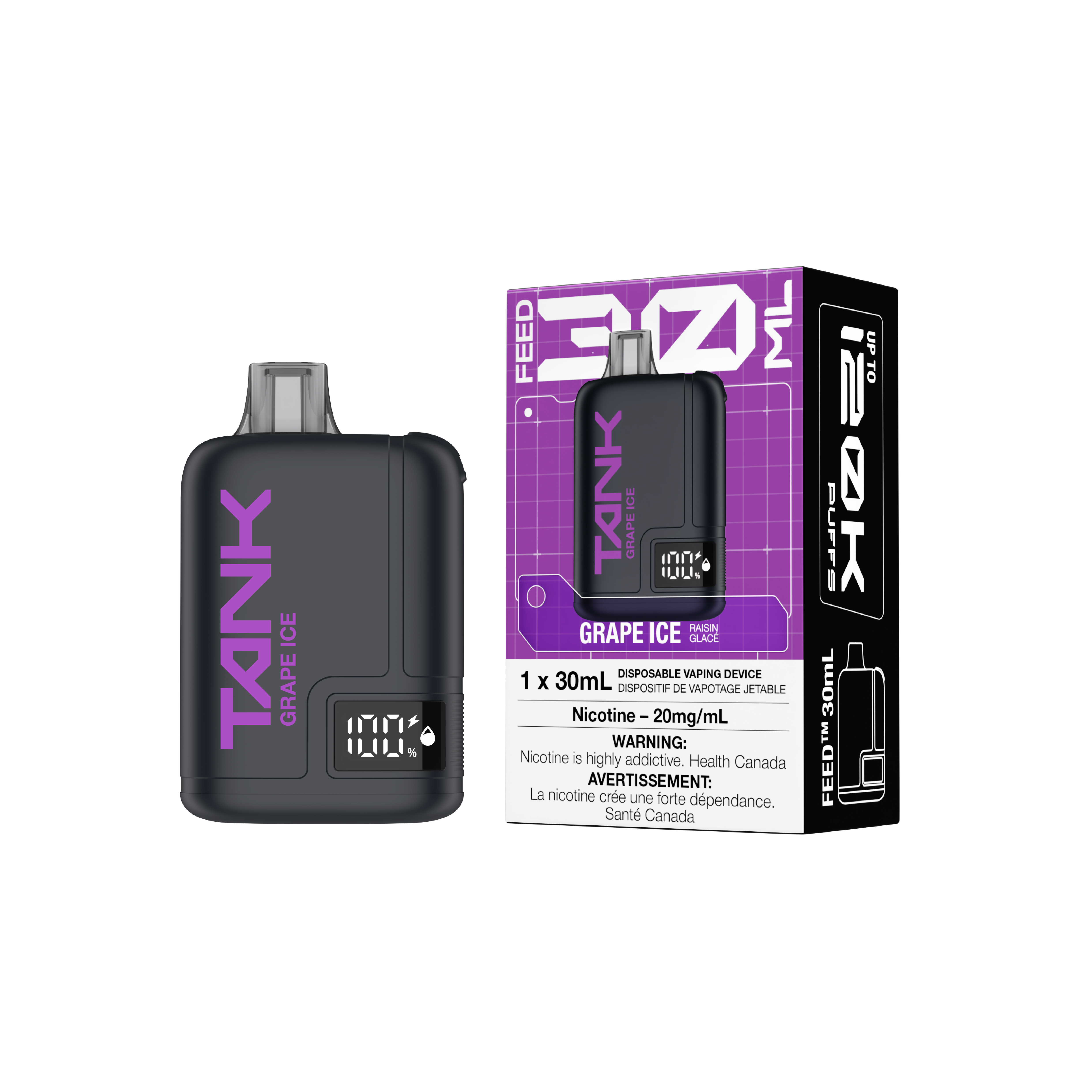 GRAPE ICE - FEED Tank 120K Disposable Vape - 4ct - [ON]