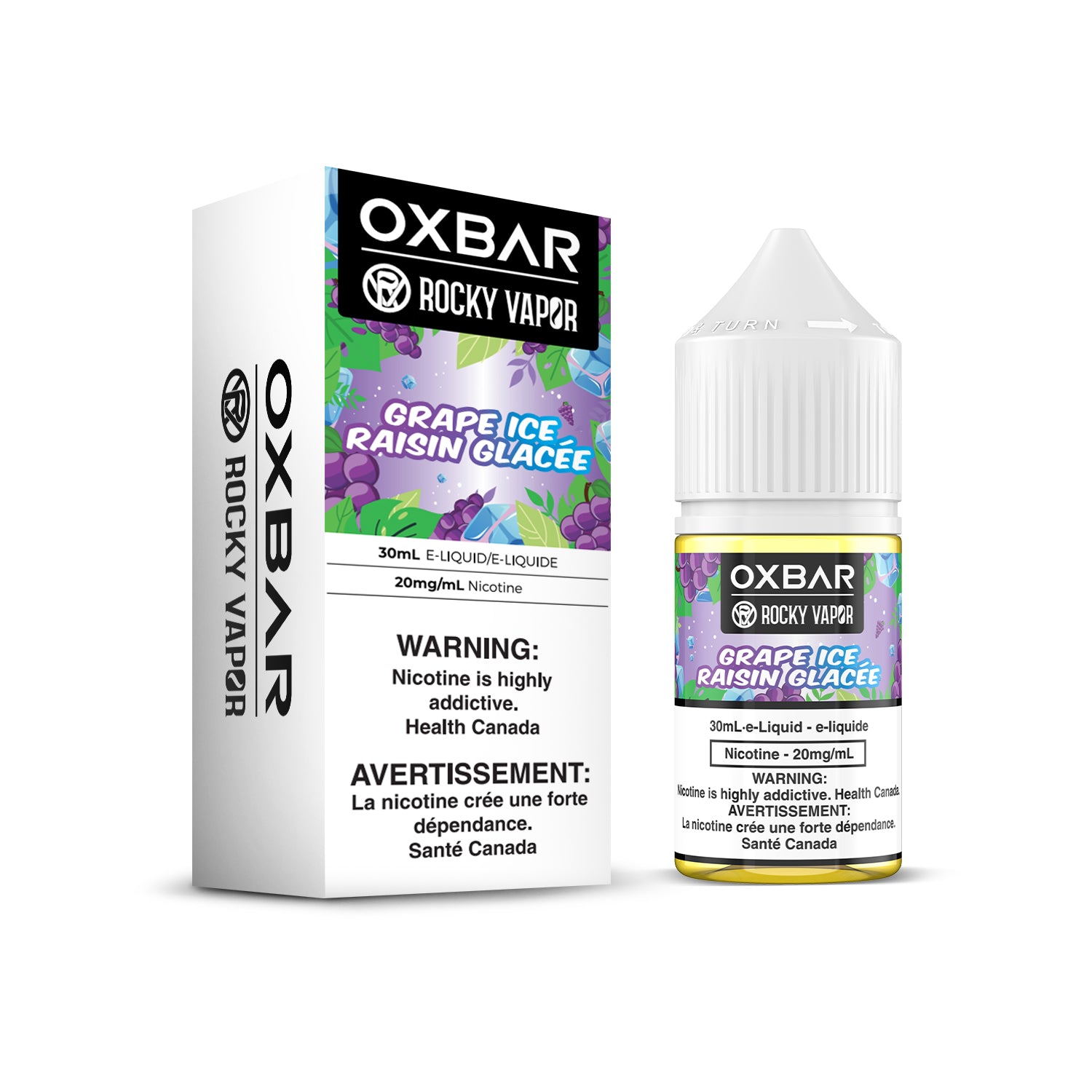 GRAPE ICE - Rocky Vapor Oxbar E-Liquids - 30ml