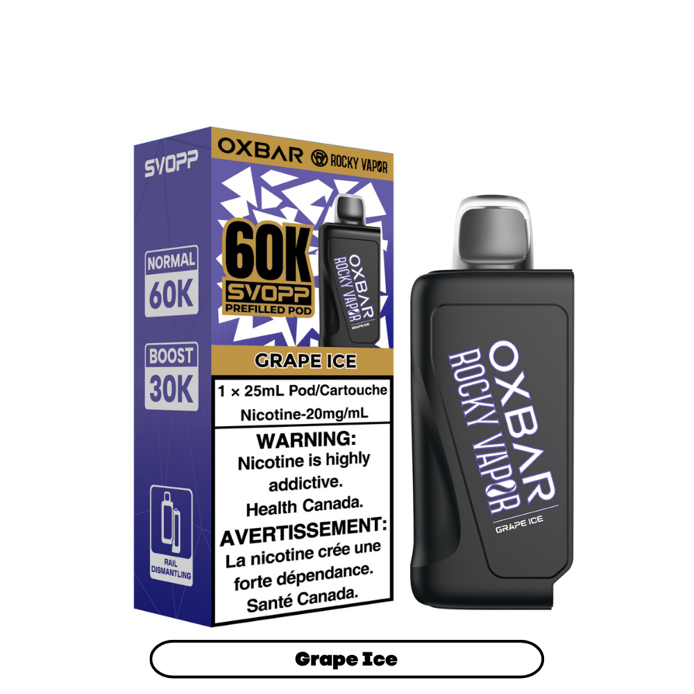 Grape Ice - SVOPP Rocky Vapor Oxbar 60K - 4/pk [ON]