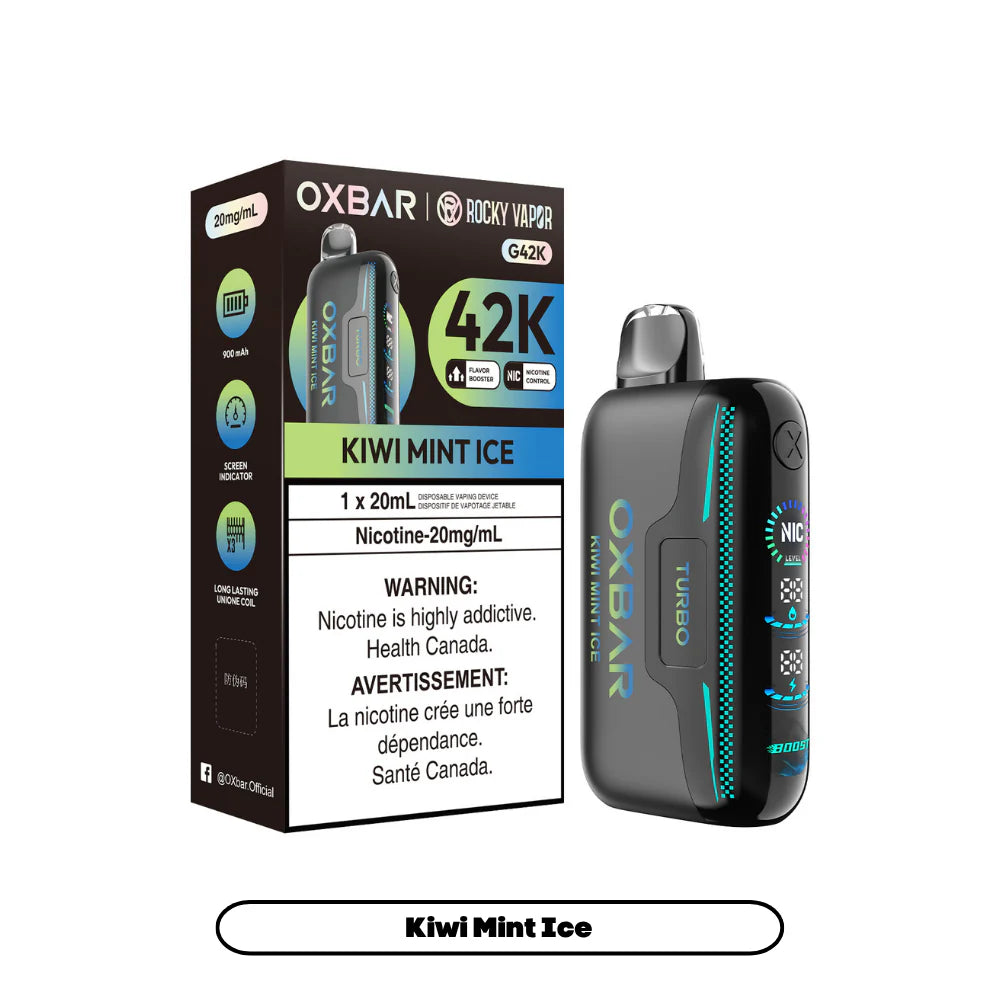 Kiwi Mint Ice - Rocky Vapor OXBAR G42K - 20mg - 4pc/box - [ON]
