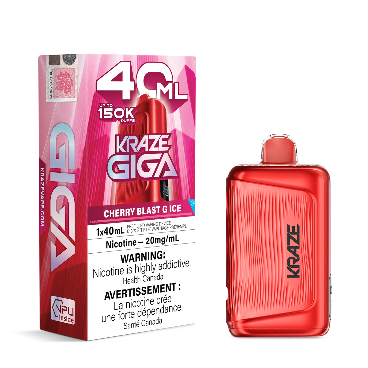 CHERRY BLAST G ICE  - KRAZE GIGA 150K - 40ml - 4PK - [ON]