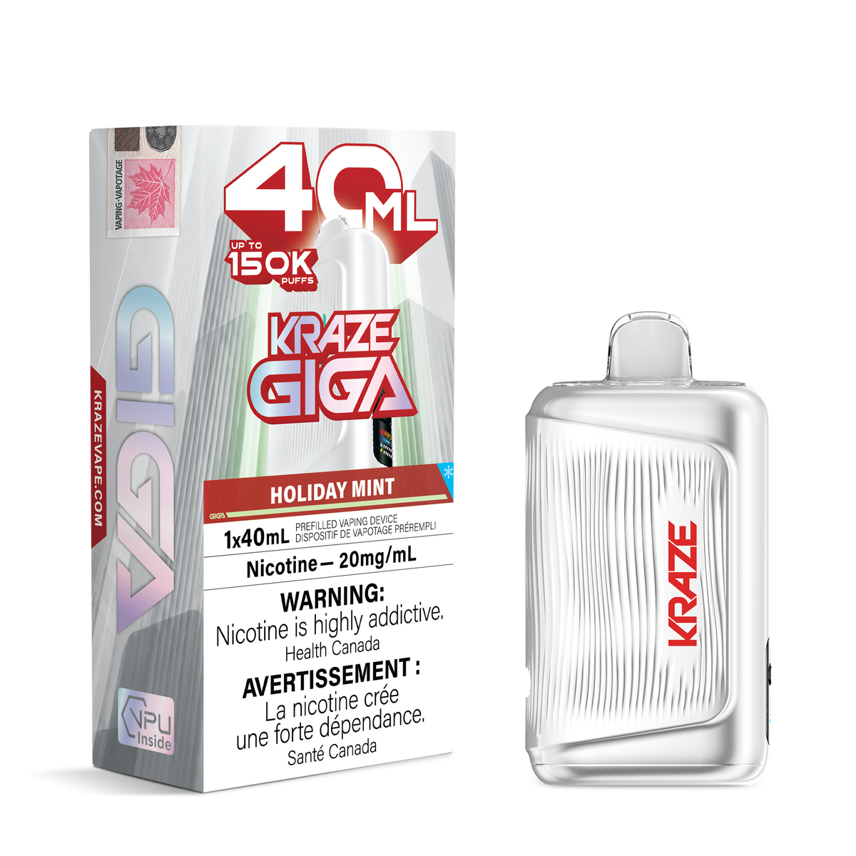 HOLIDAY MINT  - KRAZE GIGA 150K - 40ml - 4PK - [ON]