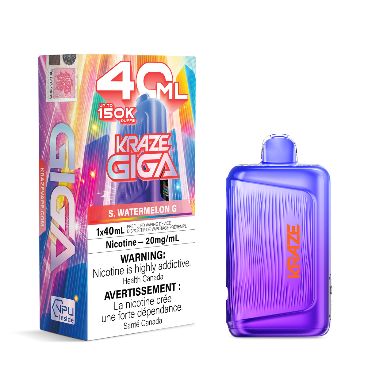 S. WATERMELON G - KRAZE GIGA 150K - 40ml - 4PK - [ON]