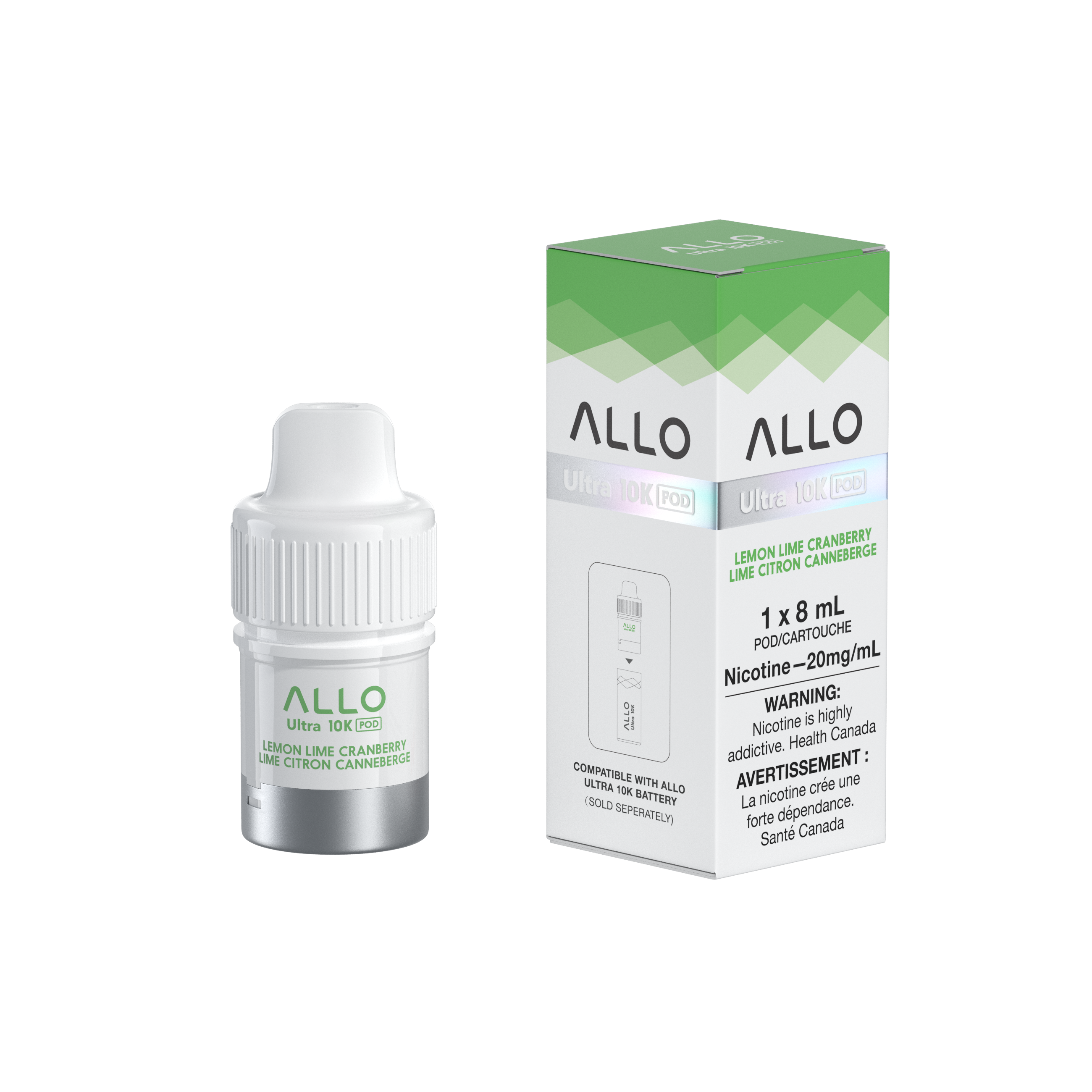 LEMON LIME CRANBERRY - Allo Ultra 10K Puffs Pre-Filled Pods - 6ct - [ON]