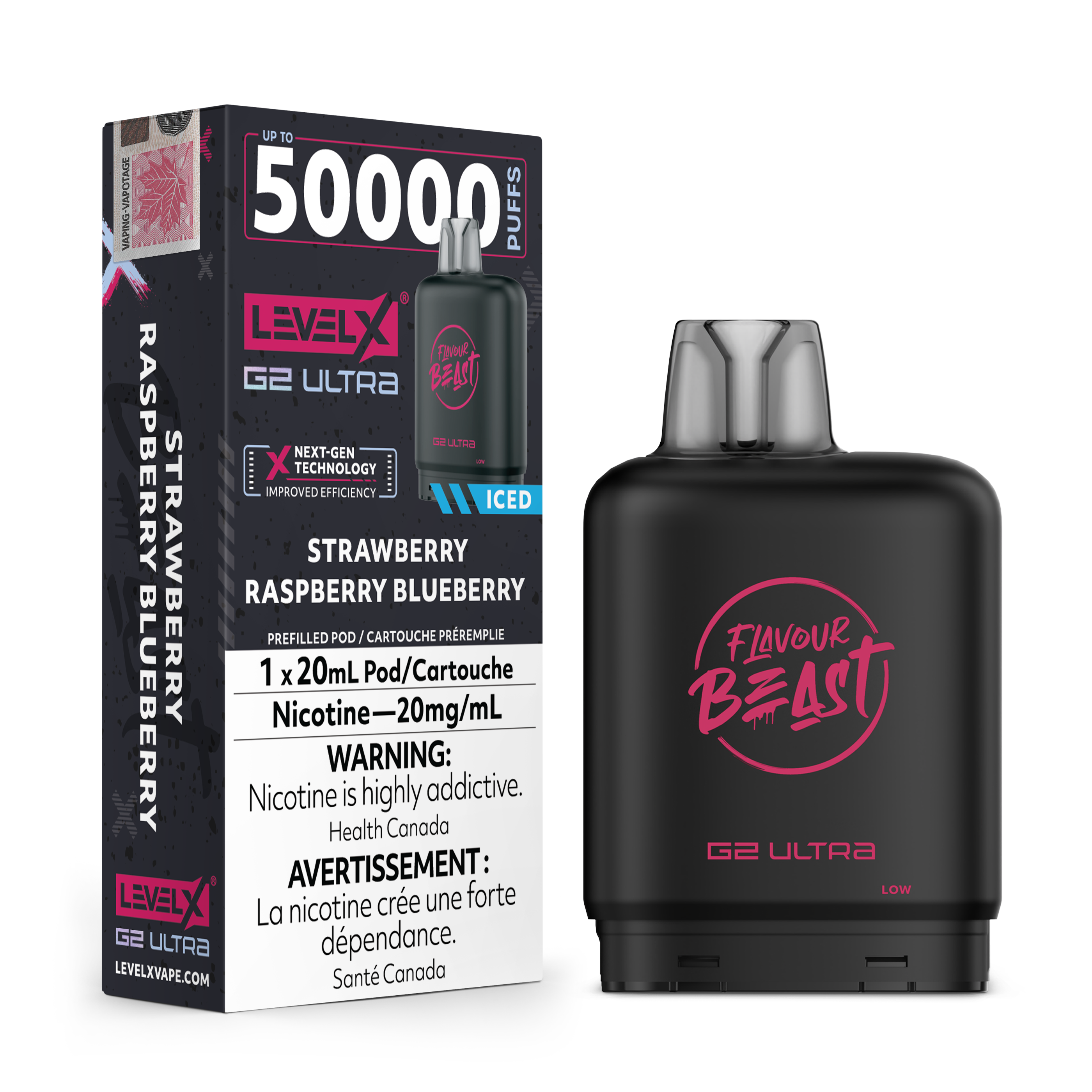 STRAWBERRY RASPBERRY BLUEBERRY - Level X Flavour Beast G2 Ultra - [ON]