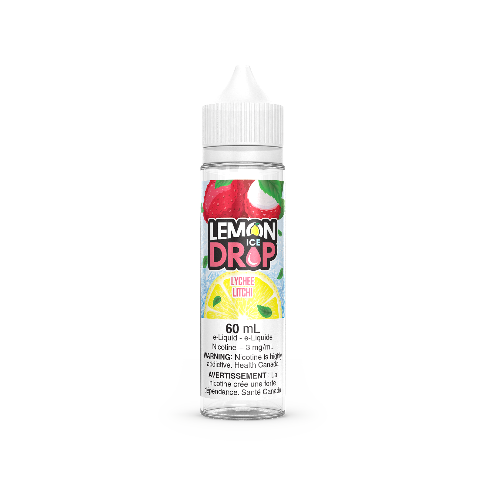 LYCHEE - Lemon Drop ICE - 60ml - FREE BASE - E-Liquid