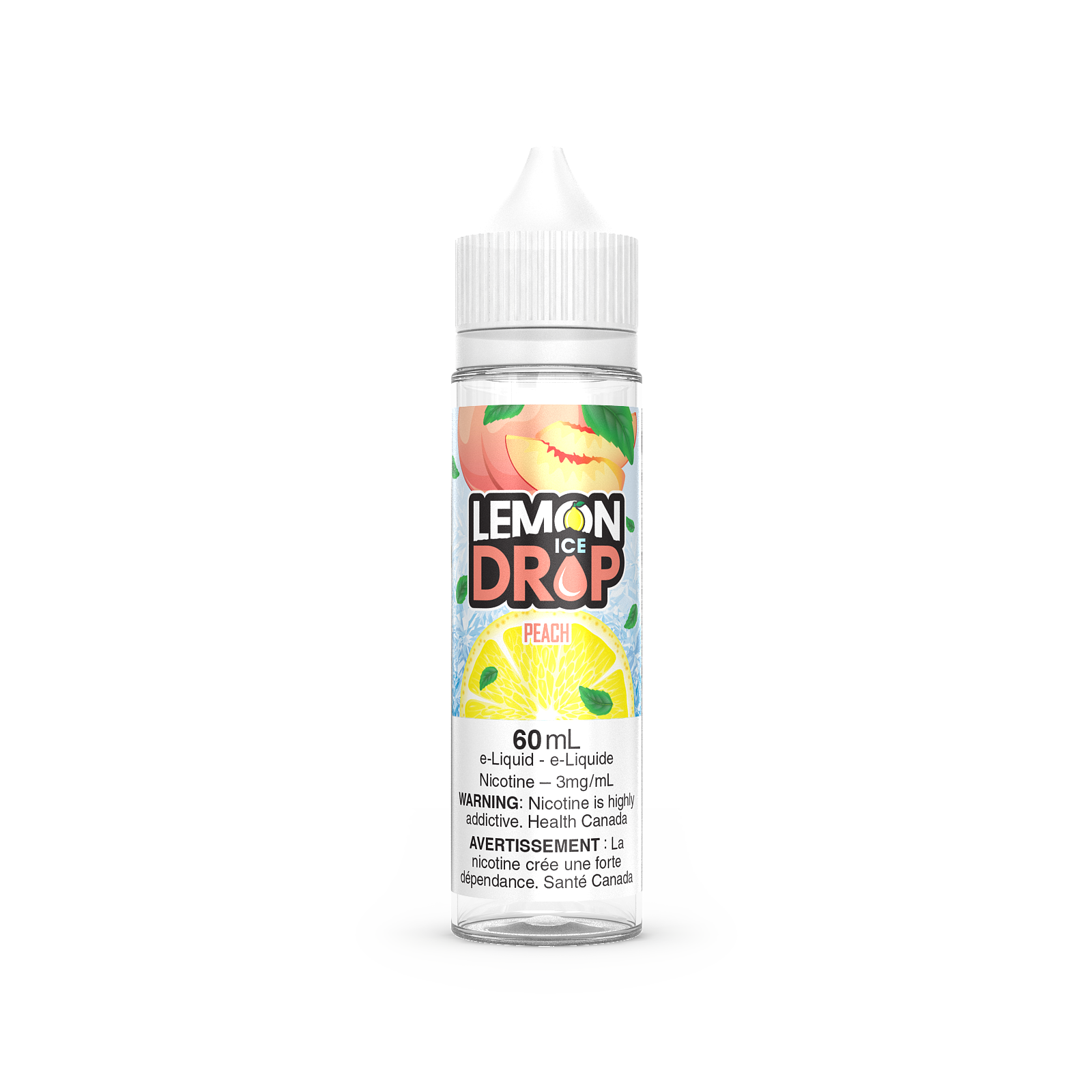PEACH - Lemon Drop ICE - 60ml - FREE BASE - E-Liquid