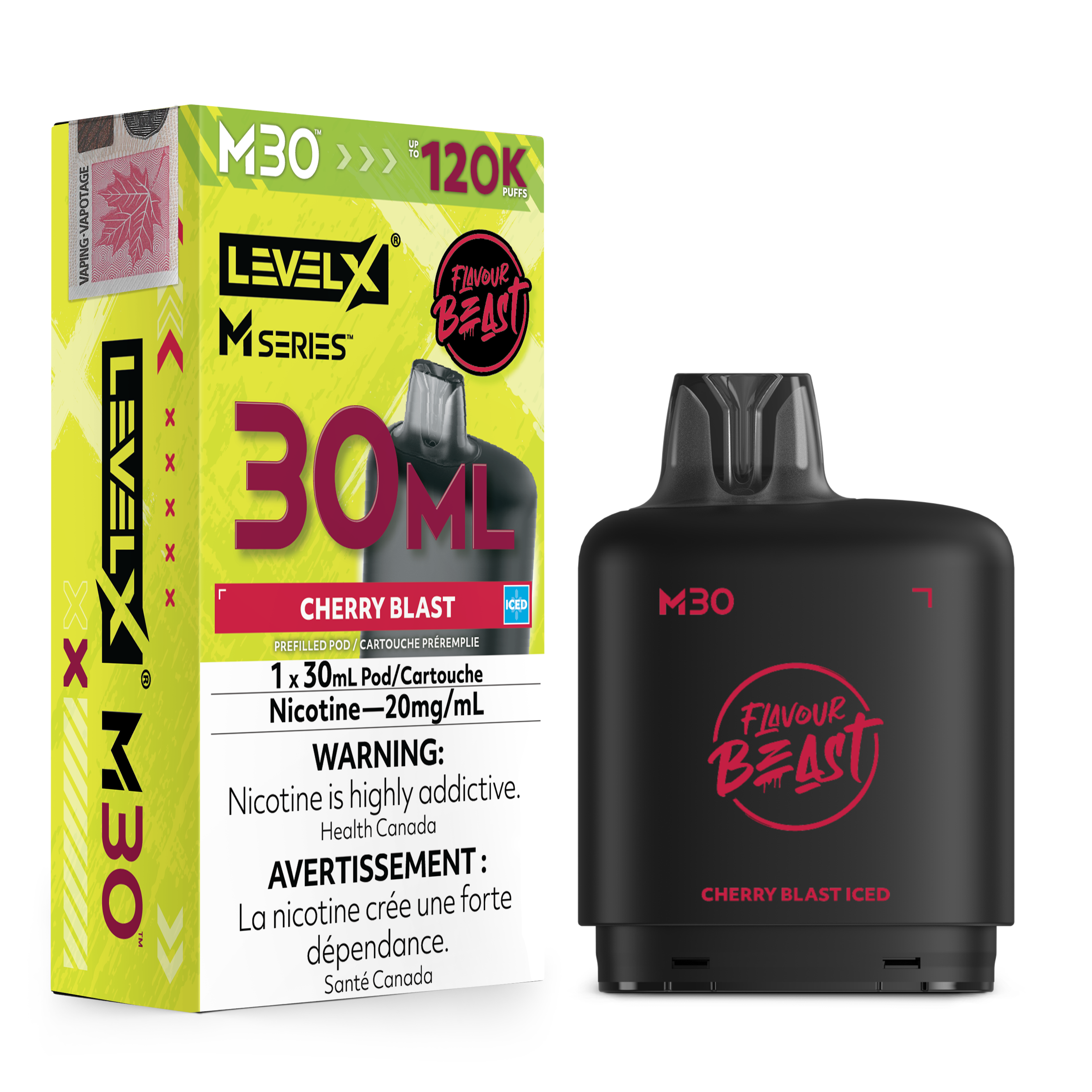 Cherry Blast Iced - Level X Flavour Beast M Series - 30ml Pods - 4pc/carton [ON]