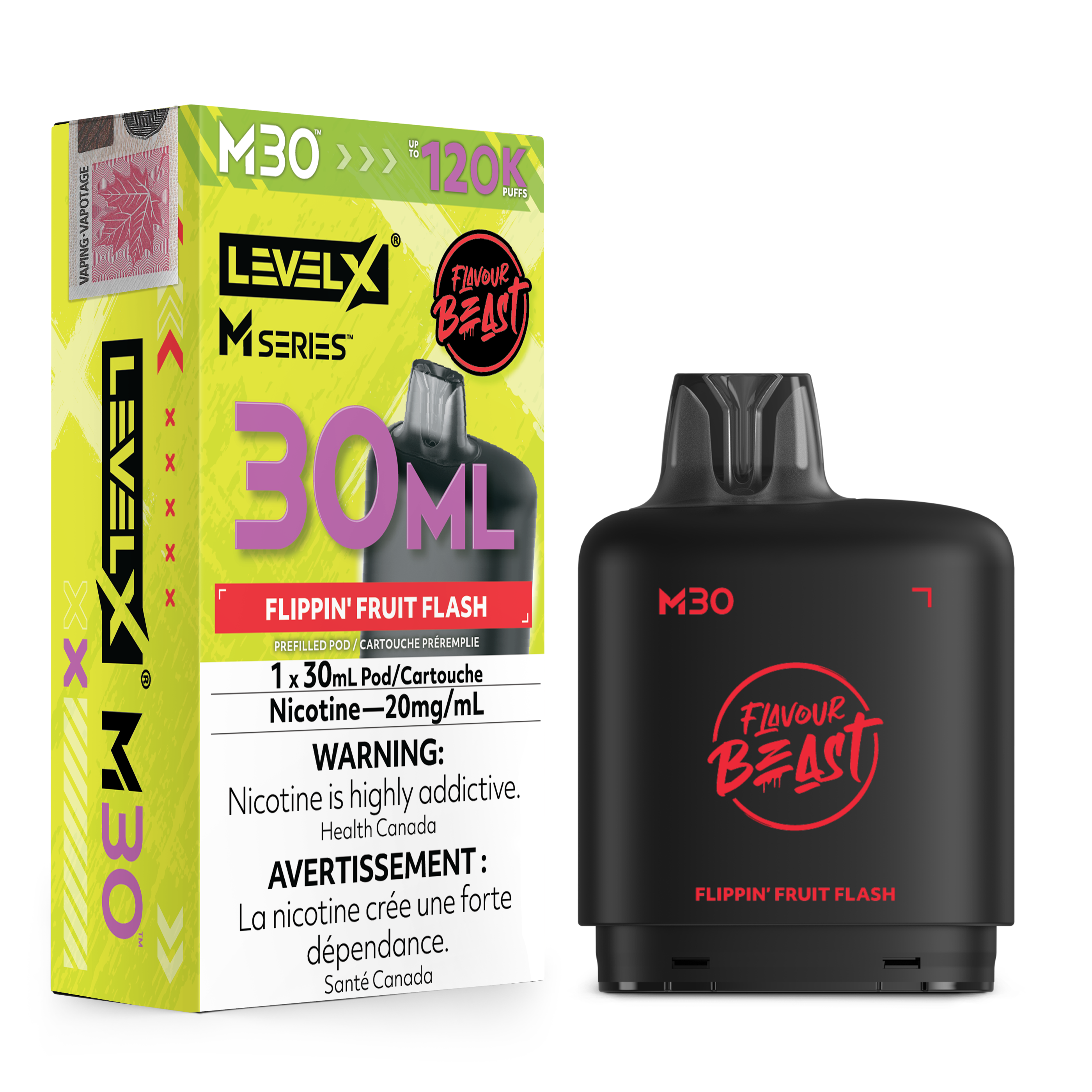 Flippin' Fruit Flash - Level X Flavour Beast M Series - 30ml Pods - 4pc/carton [ON]