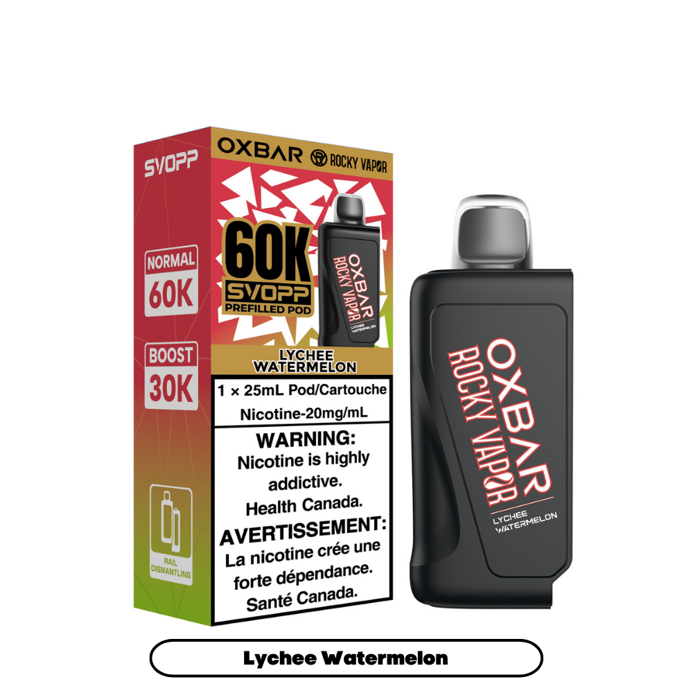 Lychee Watermelon - SVOPP Rocky Vapor Oxbar 60K - 4/pk [ON]