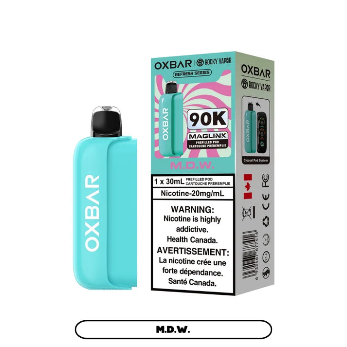 M.D.W - MAGLINK Rocky Vapor Oxbar 90K - PODS - 4/pk [ON]