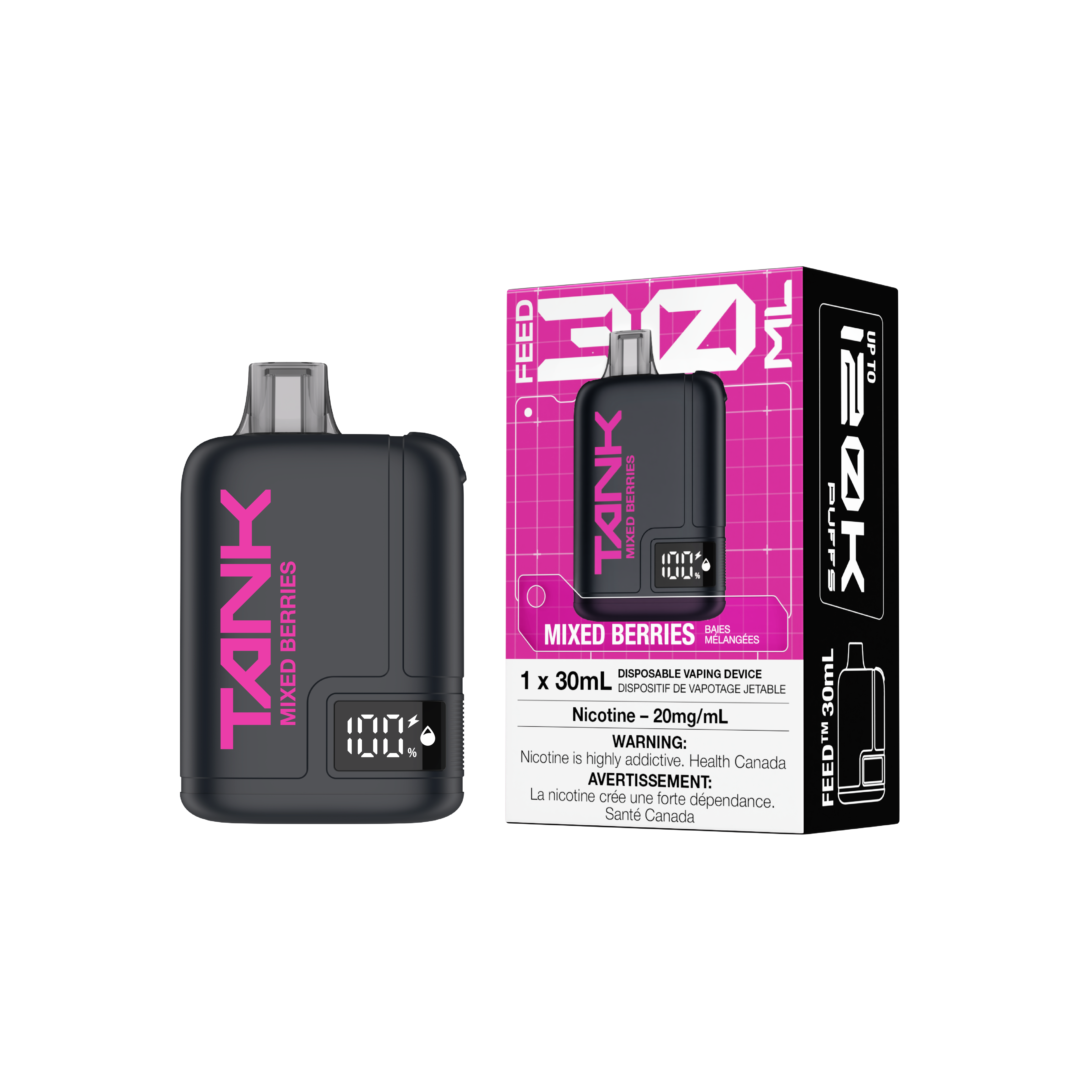 MIXED BERRIES - FEED Tank 120K Disposable Vape - 4ct - [ON]