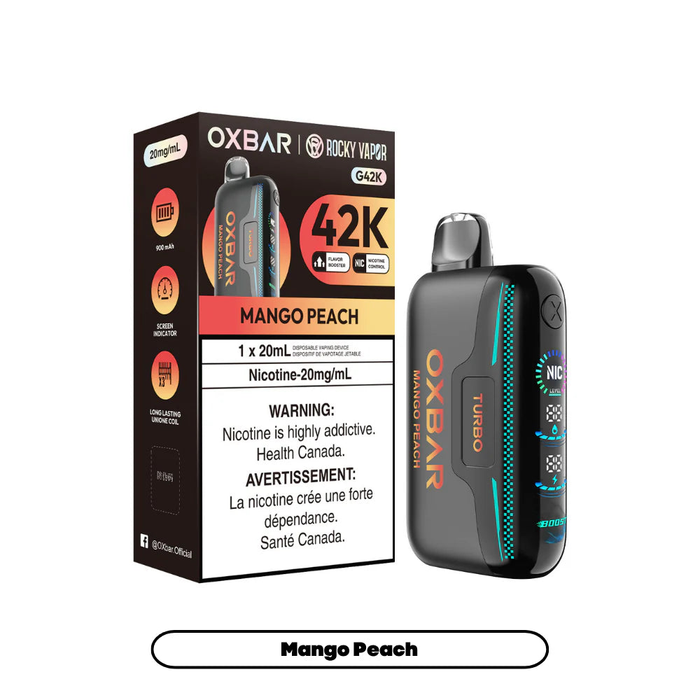 Mango Peach - Rocky Vapor OXBAR G42K - 20mg - 4pc/box - [ON]