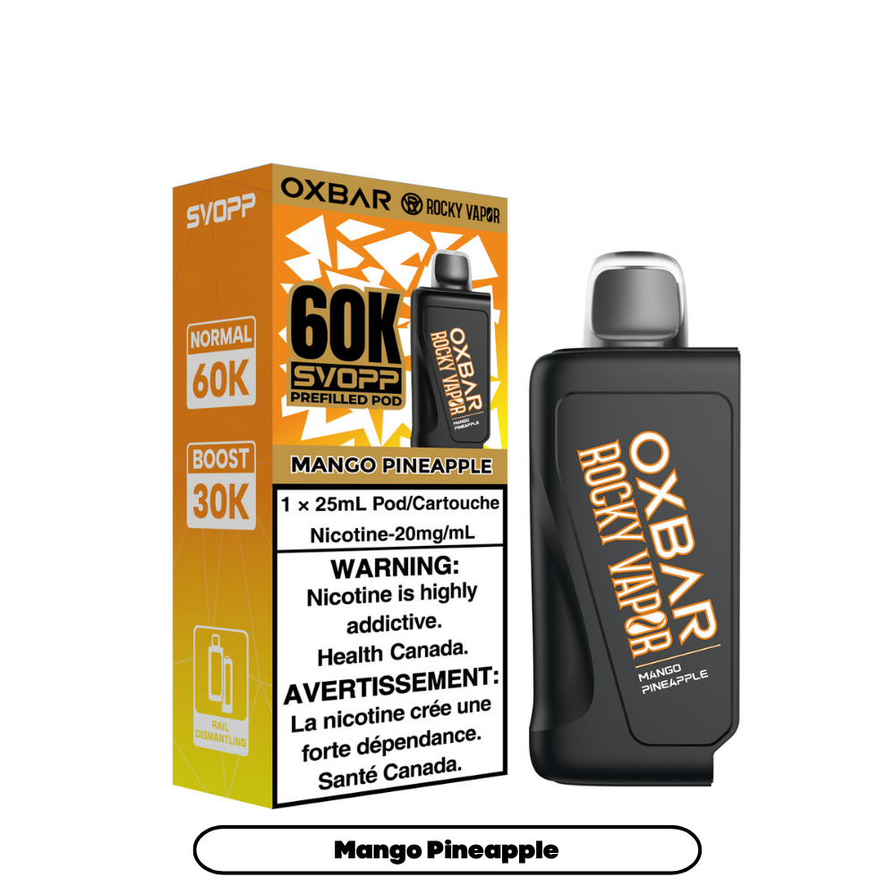 Mango Pineapple - SVOPP Rocky Vapor Oxbar 60K - 4/pk [ON]