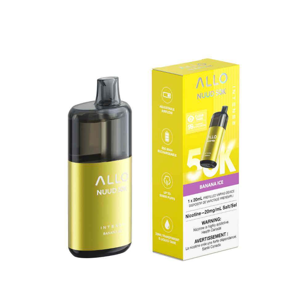 BANANA ICE - Allo Intense Nuud 50K Disposable Vape - 5ct - [ON]