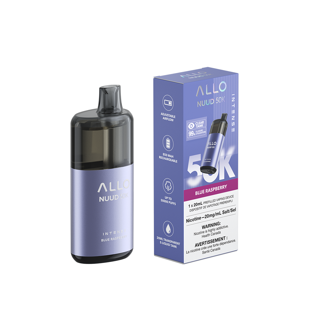 BLUE RASPBERRY - Allo Intense Nuud 50K Disposable Vape - 5ct - [ON]