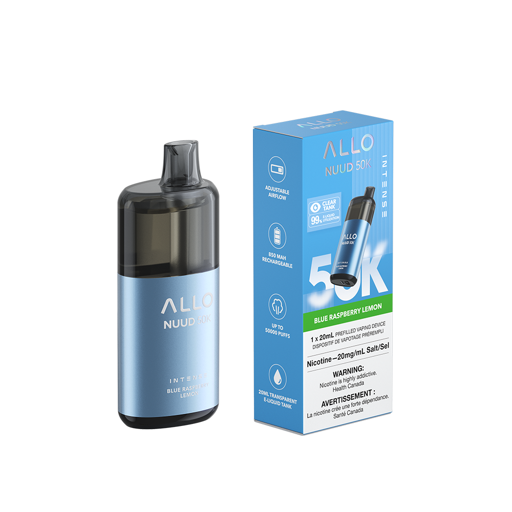 BLUE RASPBERRY LEMON - Allo Intense Nuud 50K Disposable Vape - 5ct - [ON]