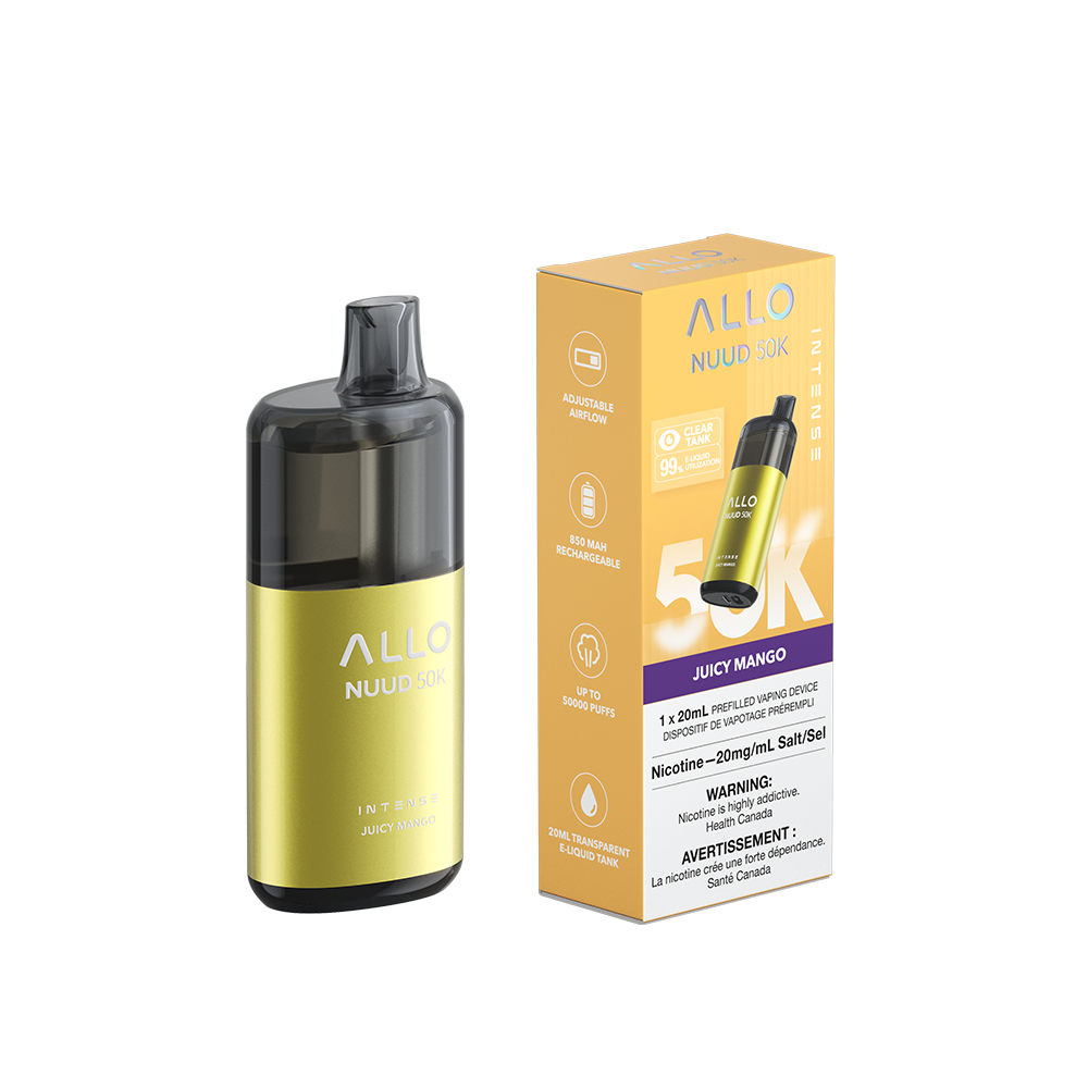 JUICY MANGO - Allo Intense Nuud 50K Disposable Vape - 5ct - [ON]
