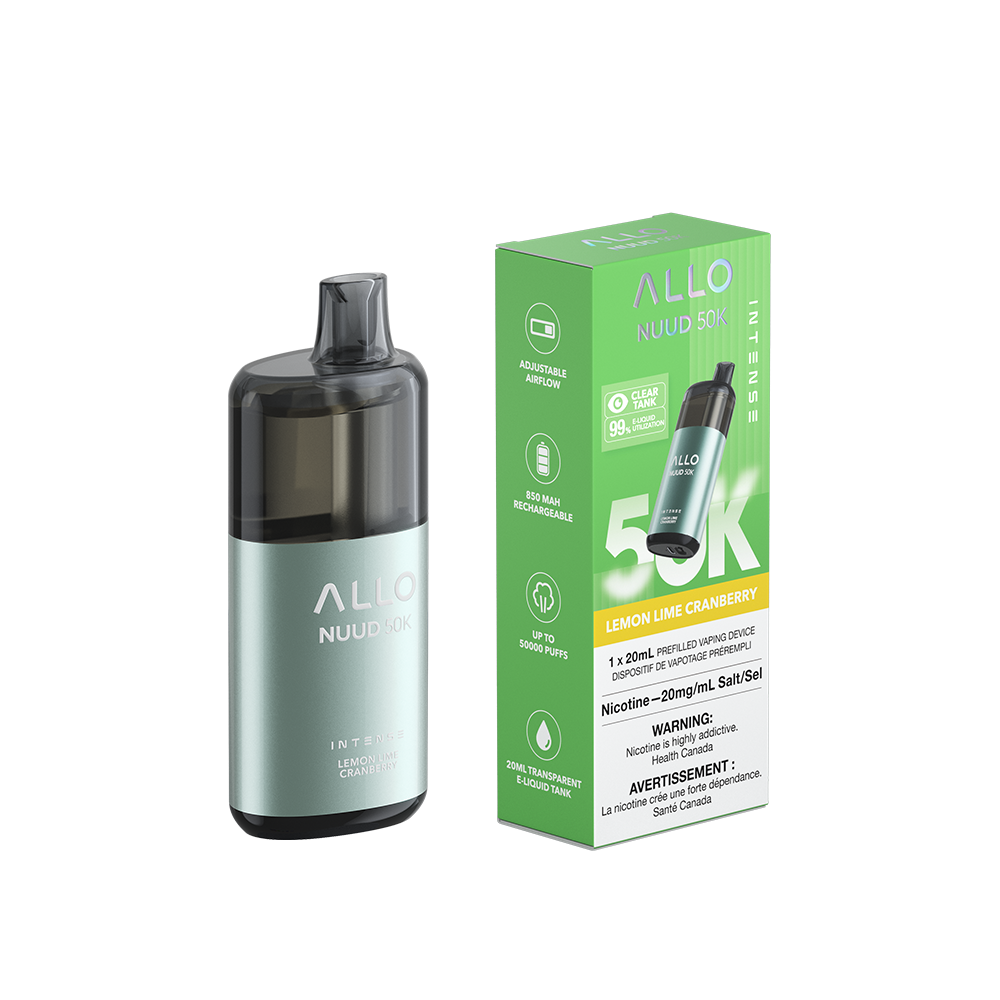 LEMON LIME CRANBERRY - Allo Intense Nuud 50K Disposable Vape - 5ct - [ON]