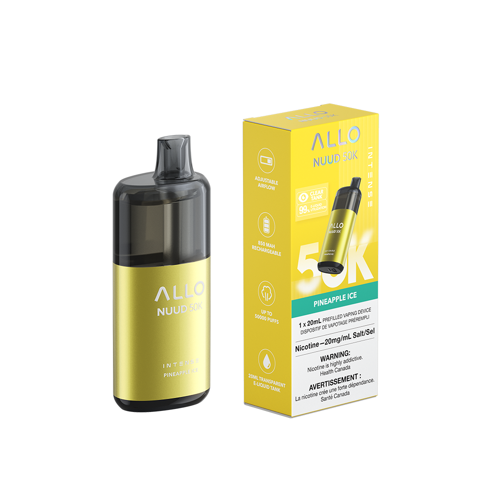 PINEAPPLE ICE - Allo Intense Nuud 50K Disposable Vape - 5ct - [ON]