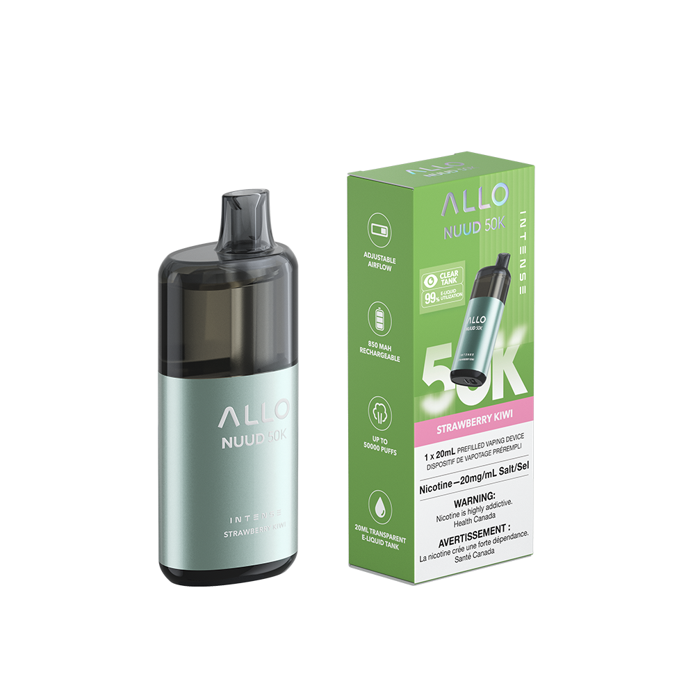 STRAWBERRY KIWI - Allo Intense Nuud 50K Disposable Vape - 5ct - [ON]