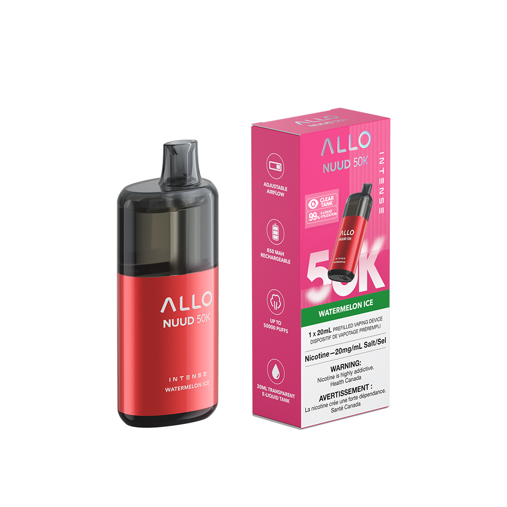 WATERMELON ICE - Allo Intense Nuud 50K Disposable Vape - 5ct - [ON]