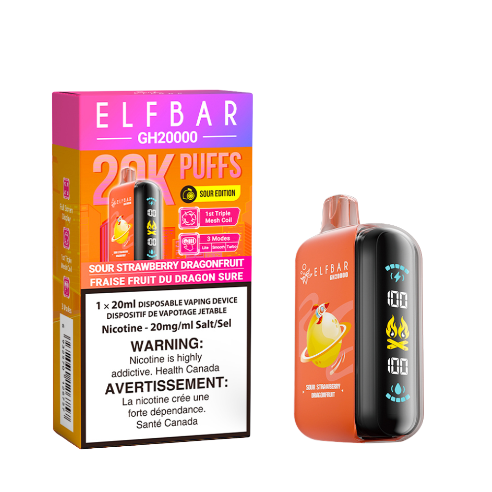 SOUR STRAWBERRY DRAGONFRUIT - ELF Bar GH20K - 5ct