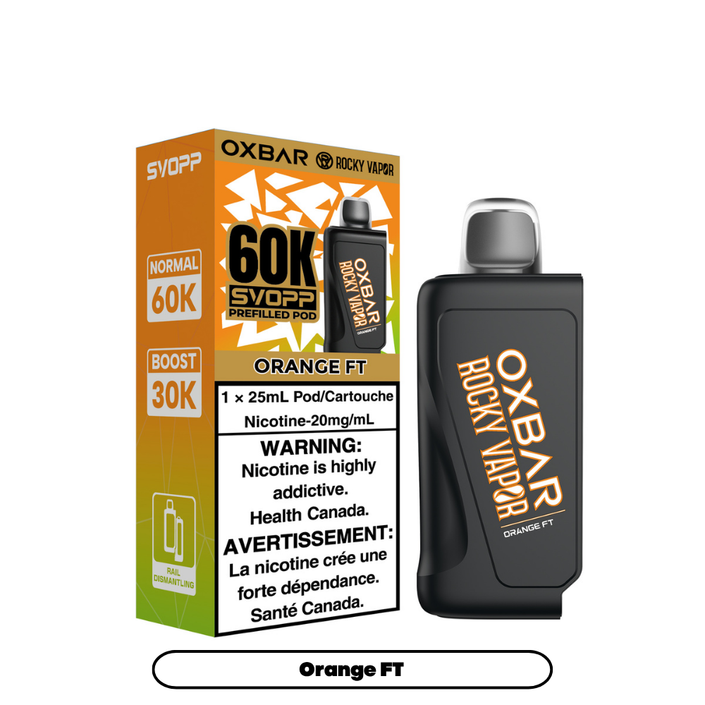 Orange FT - SVOPP Rocky Vapor Oxbar 60K - 4/pk [ON]