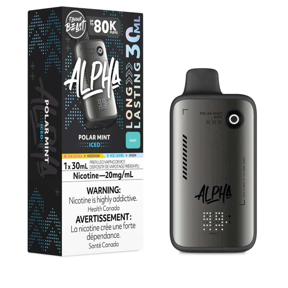 POLAR MINT ICED - Flavour Beast Alpha 80K - 20MG - 4pc/Carton [ON]