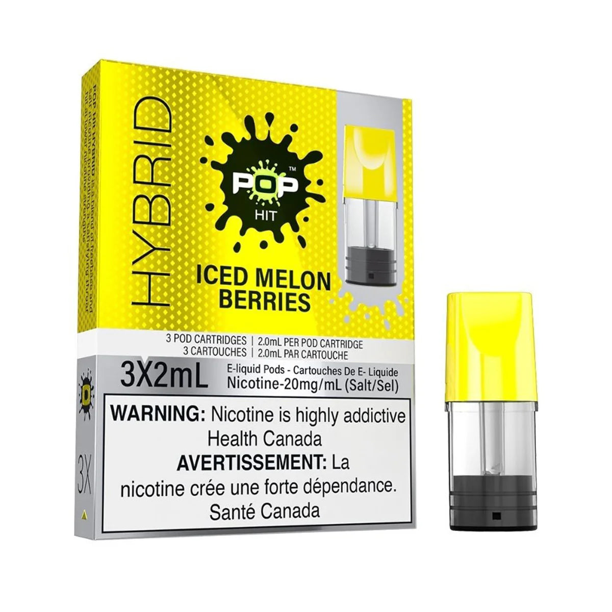 Iced Melon Berries - Pop Hit Hybrid - 20mg - 5pc/Carton - [ON]