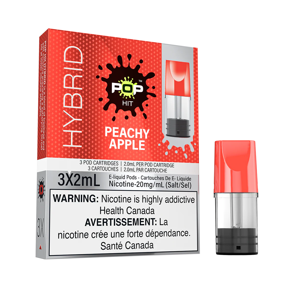 PEACHY APPLE - Pop Hit Hybrid - 20mg - 5pc/Carton - [FED]