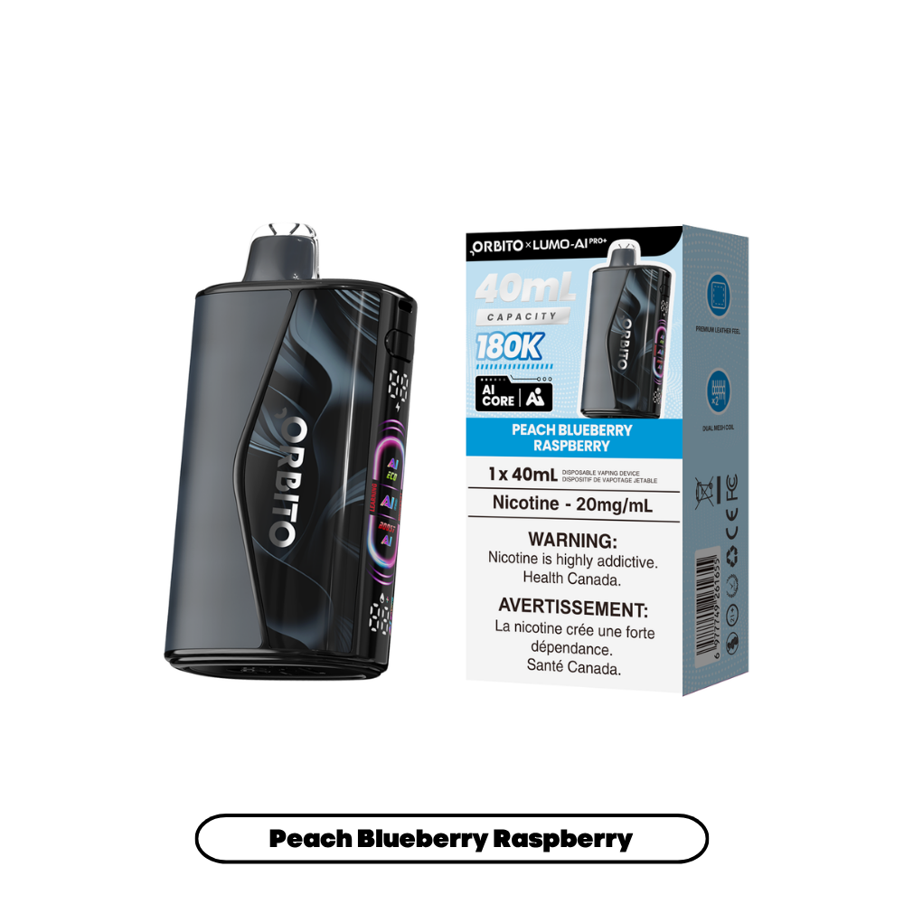 Peach Blueberry Raspberry - Orbito Lumo AI Pro+ 180K - 20mg - 4pc/box - [ON]