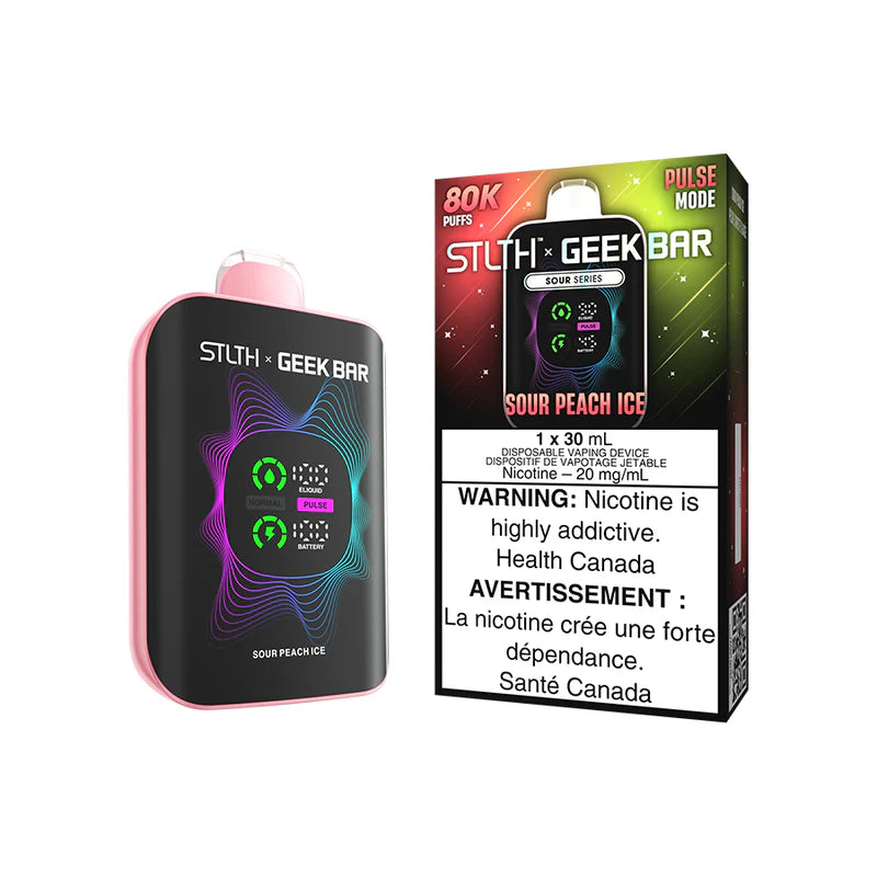 SOUR PEACH ICE  - STLTH X GEEK BAR - 80K DISPOSABLE - (4PCS/CTN)  [ON]