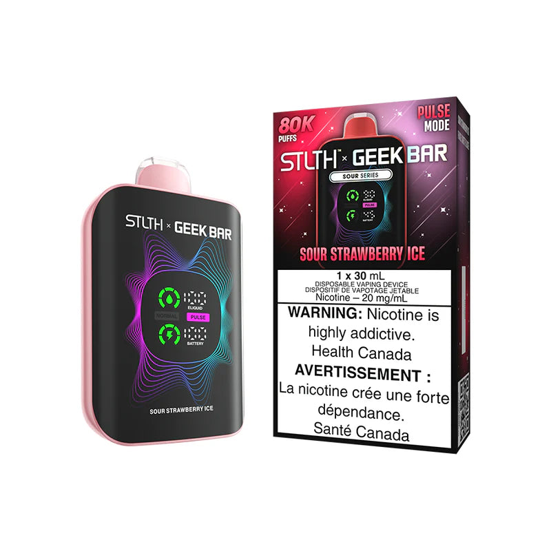 SOUR STRAWBERRY ICE  - STLTH X GEEK BAR - 80K DISPOSABLE - (4PCS/CTN)  [ON]
